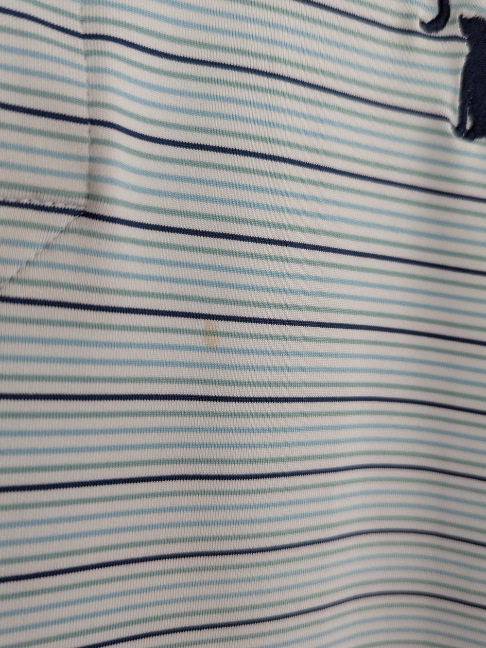 Local Boy Outfitters Light Blue Striped Polo with Navy Collar - Picture 4 of 4